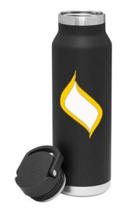 bottle - black, yellow and white