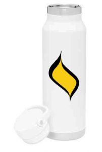 bottle - white, black and yellow