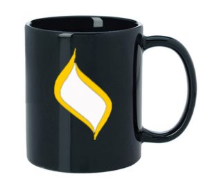 mug - black, yellow and white