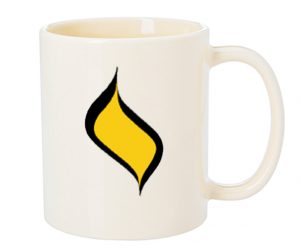 mug - white, black and yellow