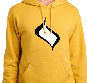 sweatshirt - yellow, black and white logo